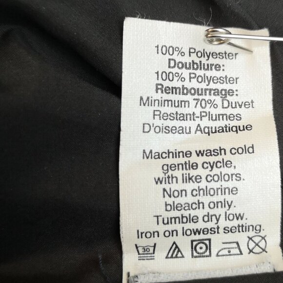 J.Crew Ladies Size Large Black & Beige Full Zip Lined Minimum 70% Down Fill Vest - Picture 5 of 9